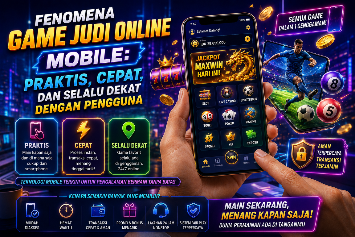 Fenomena Game Judi Online Mobile: Praktis, Cepat, dan Selalu Dekat dengan Pengguna