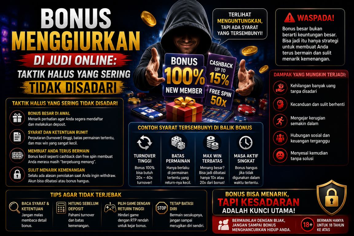 Bonus Menggiurkan di Judi Online: Taktik Halus yang Sering Tidak Disadari